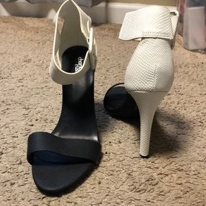 Black and white Heels
